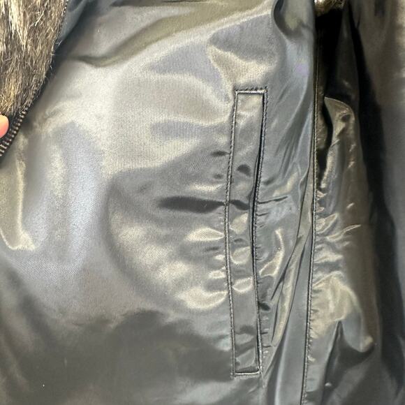 Blassport Faux Fur Brown and Gray Fully Lined Zip Up Vest Womens Large Trendy - Picture 7 of 14